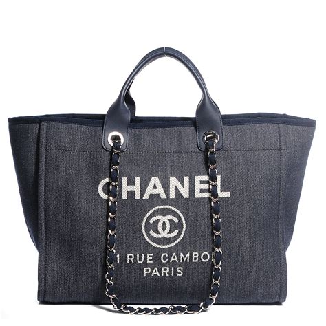 chanel blue canvas bag|chanel tote bag canvas price.